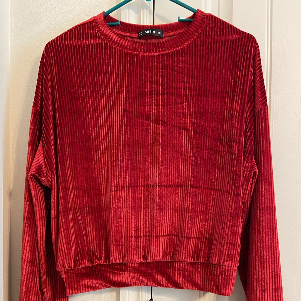 Red sweatshirt from Shein